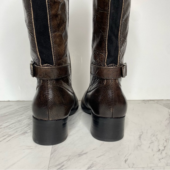 Born Gibb Knee High Wide Calf Brown Leather Boot 7 1/2 M - Picture 4 of 16